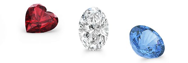 Image of a collection of loose birthstones.